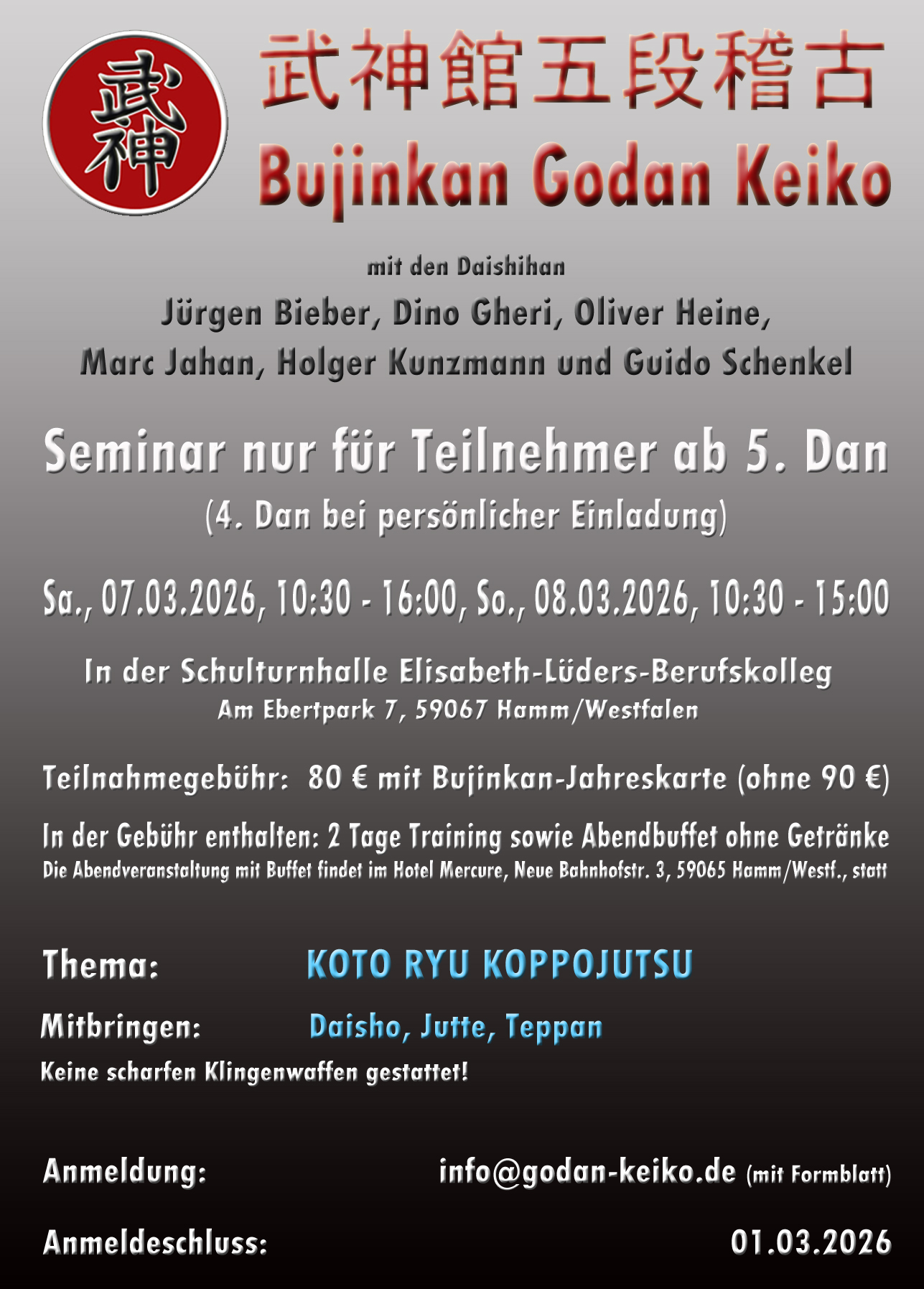 Einladung Godan Keiko 2026